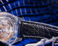 Bespoke Watch Strap in Grey Rubbed Off Crocodile