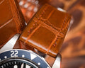 Bespoke Watch Strap in Chestnut Brown Alligator