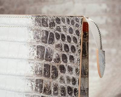 Bespoke Clutch Bag in Natural Himalayan Crocodile