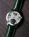 Bespoke Watch Strap in Hunter Green Crocodile