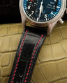Bespoke Watch Strap in Black Crocodile
