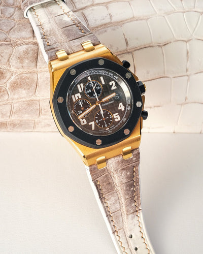 Bespoke Watch Strap in Natural Himalayan Crocodile