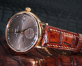 Bespoke Watch Strap in 2 Tone Dark Brown Crocodile