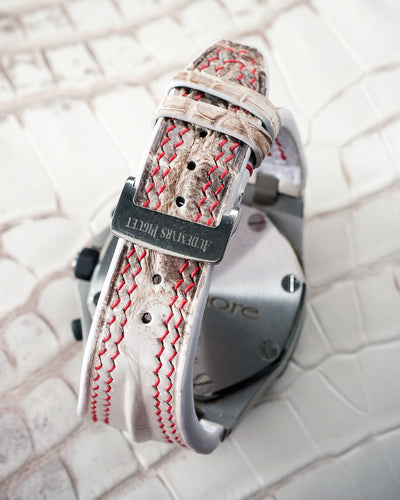 Bespoke Watch Strap in Natural Himalayan Crocodile