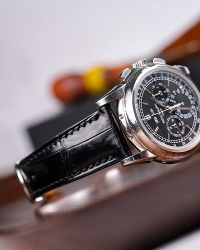 Bespoke Watch Strap in Black Crocodile