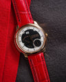 Bespoke Watch Strap in Ferrari Red Crocodile