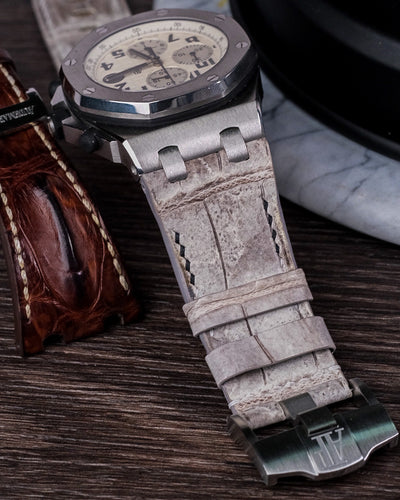 Bespoke Watch Strap in Natural Himalayan Crocodile
