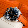 Bespoke Watch Strap in Orange Chevre