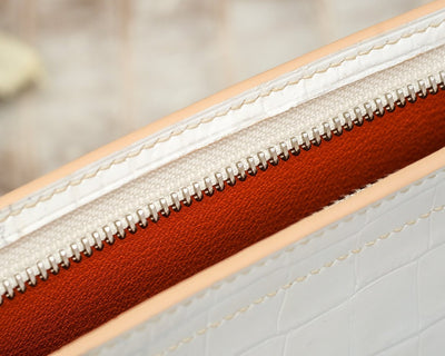Bespoke Clutch Bag in Natural Himalayan Crocodile
