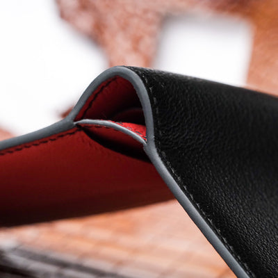 Bespoke Bifold Wallet in Black Chevre