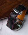 Bespoke Watch Strap in Black Chèvre