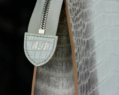 Bespoke Clutch Bag in Natural Himalayan Crocodile
