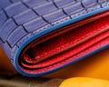 Bespoke Bifold Wallet in Grey Rubbed Off Crocodile