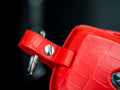 Bespoke Key Fob Cover in Ferrari Red Crocodile