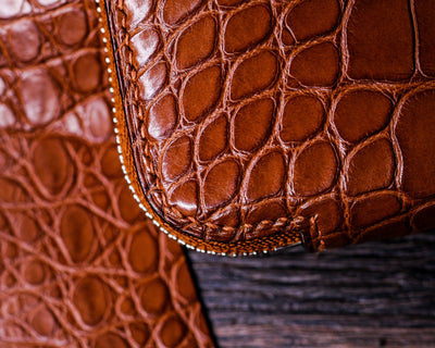 Bespoke Long Wallet in Chestnut Brown Alligator