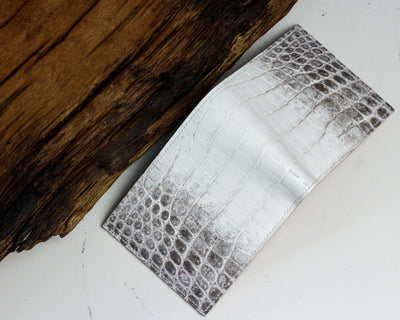 Bespoke Bifold Wallet in Natural Himalayan Crocodile
