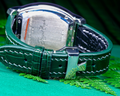 Bespoke Watch Strap in Hunter Green Crocodile