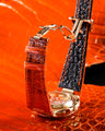 Bespoke Watch Strap in Orange Himalayan Crocodile