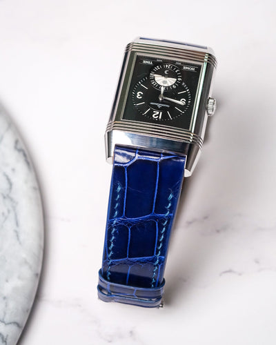 Bespoke Watch Strap in Electric Blue Crocodile