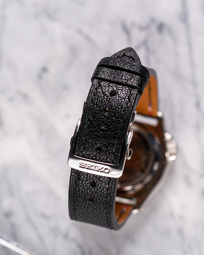Bespoke Watch Strap in Black Chèvre