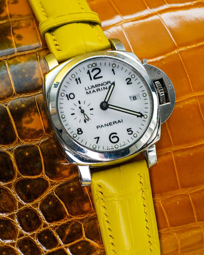 Bespoke Watch Straps in Yolk Yellow Crocodile