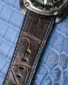 Bespoke Watch Strap in Charcoal Grey Alligator