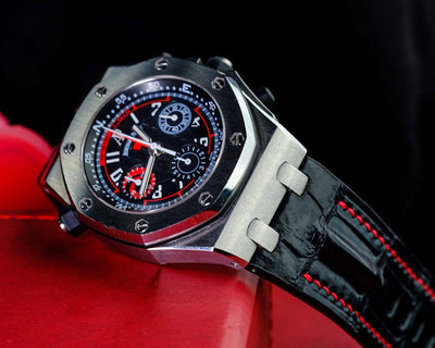 Bespoke Watch Strap in Black Crocodile