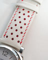 Bespoke Watch Strap in White Nappa