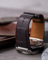 Bespoke Watch Strap in Charcoal Grey Crocodile