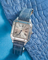 Bespoke Watch Strap in Icy Blue Alligator