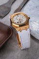 Bespoke Watch Strap in White Crocodile
