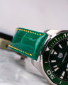 Bespoke Watch Strap in Emerald Green Crocodile