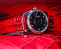 Bespoke Watch Strap In Red Himalayan Crocodile
