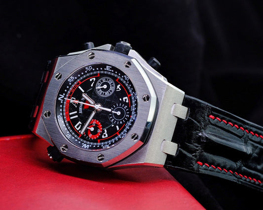 Bespoke Watch Strap in Black Crocodile