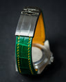 Bespoke Watch Strap in Emerald Green Crocodile