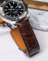 Bespoke Watch Strap in Chocolate Brown Crocodile