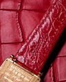Bespoke Watch Strap in Ferrari Red Crocodile