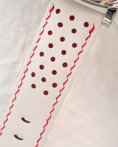 Bespoke Watch Strap in White Nappa