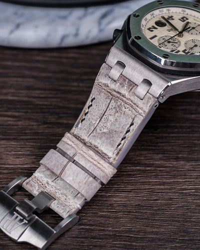Bespoke Watch Strap in Natural Himalayan Crocodile