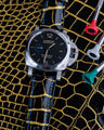Bespoke Watch Strap in Black Gold Alligator