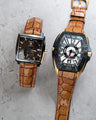 Bespoke Watch Strap in 2 Tone Chestnut Brown Crocodile