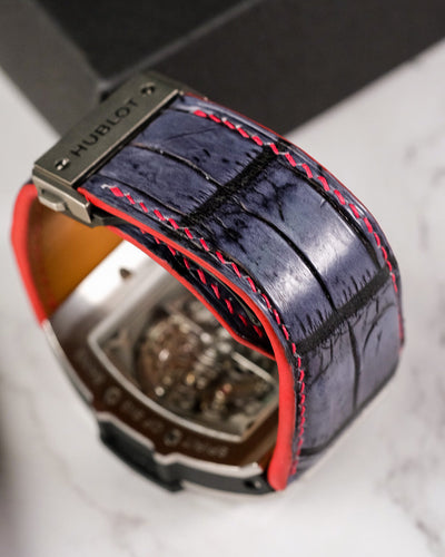 Bespoke Watch Strap in Grey Rubbed Off Crocodile