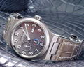 Bespoke Watch Strap in Olive Grey Crocodile