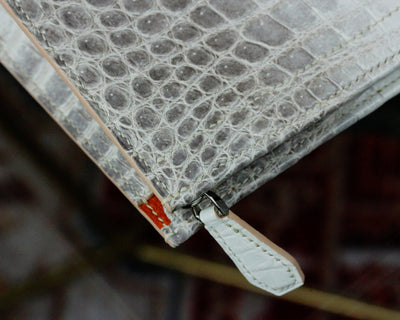 Bespoke Clutch Bag in Natural Himalayan Crocodile