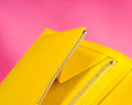 Bespoke Long Wallet in Yellow Crocodile