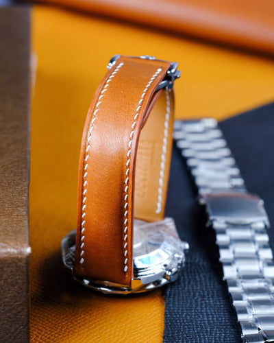 Bespoke Watch Strap in Golden Barenia