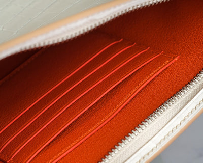 Bespoke Clutch Bag in Natural Himalayan Crocodile