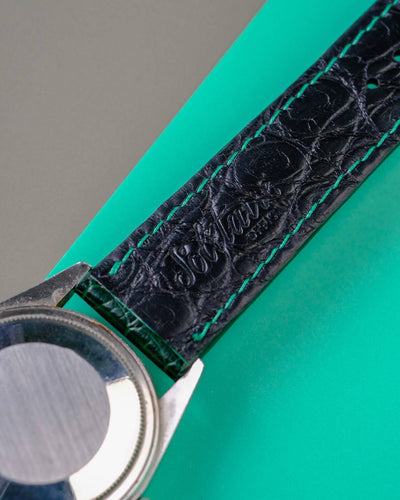 Bespoke Watch Strap in Hunter Green Crocodile