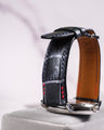 Bespoke Watch Strap in Black Sliver Alligator