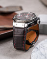 Bespoke Watch Strap in Charcoal Grey Crocodile